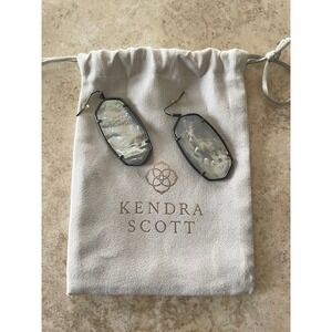Kendra Scott Gunmetal Gray Illusion Faceted Elle Drop Earrings